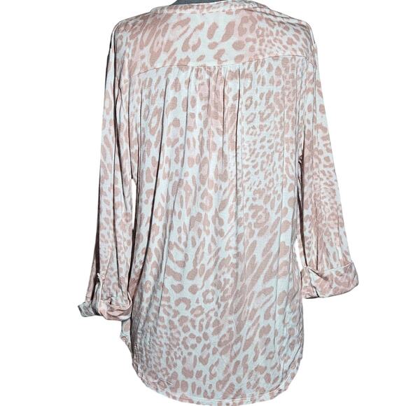 Pink Animal Print Top Size Large - Picture 2 of 4